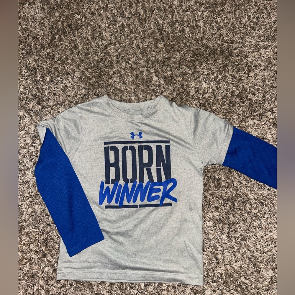 Under Armour long sleeve boys shirt. Size 4.